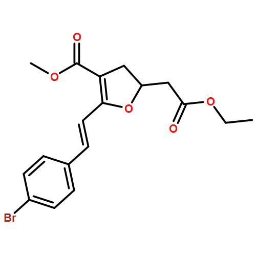 2-Furanacetic acid, 5-[(1E)-2-(4-bromophenyl)ethenyl]-2,3-dihydro-4-(methoxycarbonyl)-, ethyl ester