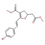 2-Furanacetic acid, 5-[(1E)-2-(4-bromophenyl)ethenyl]-2,3-dihydro-4-(methoxycarbonyl)-, methyl ester