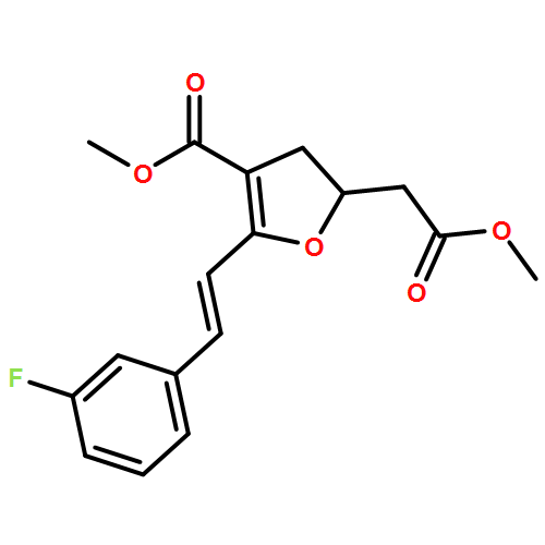 2-Furanacetic acid, 5-[(1E)-2-(3-fluorophenyl)ethenyl]-2,3-dihydro-4-(methoxycarbonyl)-, methyl ester