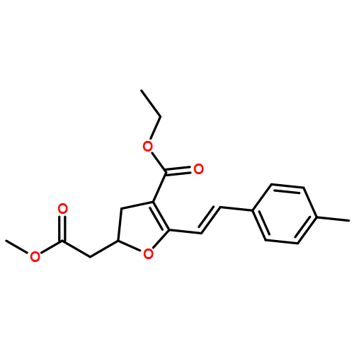 2-Furanacetic acid, 4-(ethoxycarbonyl)-2,3-dihydro-5-[(1E)-2-(4-methylphenyl)ethenyl]-, methyl ester