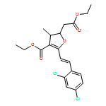2-Furanacetic acid, 5-[(1E)-2-(2,4-dichlorophenyl)ethenyl]-4-(ethoxycarbonyl)-2,3-dihydro-3-methyl-, ethyl ester, (2R,3S)-rel-