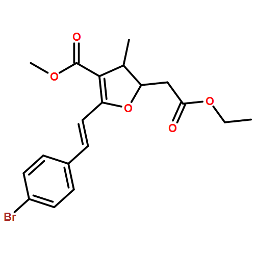 2-Furanacetic acid, 5-[(1E)-2-(4-bromophenyl)ethenyl]-2,3-dihydro-4-(methoxycarbonyl)-3-methyl-, ethyl ester, (2R,3S)-rel-