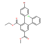 [1,1':2',1''-Terphenyl]-3',5'-dicarboxylic acid, 4''-bromo-2-chloro-, 3'-ethyl 5'-methyl ester