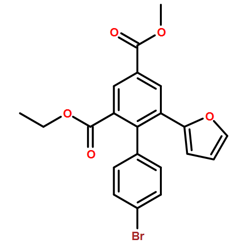 [1,1'-Biphenyl]-2,4-dicarboxylic acid, 4'-bromo-6-(2-furanyl)-, 2-ethyl 4-methyl ester