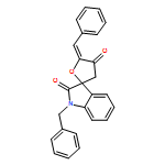 Spiro[furan-2(3H),3'-[3H]indole]-2',4(1'H,5H)-dione, 1'-(phenylmethyl)-5-(phenylmethylene)-, (5Z)-