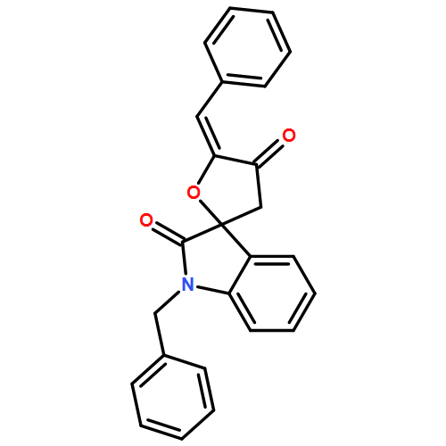 Spiro[furan-2(3H),3'-[3H]indole]-2',4(1'H,5H)-dione, 1'-(phenylmethyl)-5-(phenylmethylene)-, (5Z)-