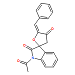 Spiro[furan-2(3H),3'-[3H]indole]-2',4(1'H,5H)-dione, 1'-acetyl-5-(phenylmethylene)-, (5Z)-