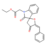Spiro[furan-2(3H),3'-[3H]indole]-1'(2'H)-acetic acid, 4,5-dihydro-2',4-dioxo-5-(phenylmethylene)-, ethyl ester, (5Z)-