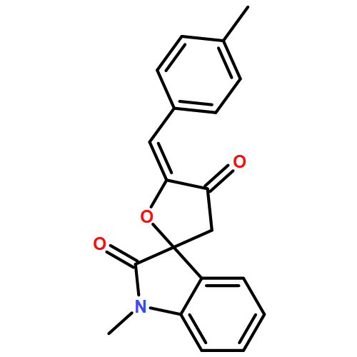 Spiro[furan-2(3H),3'-[3H]indole]-2',4(1'H,5H)-dione, 1'-methyl-5-[(4-methylphenyl)methylene]-, (5Z)-