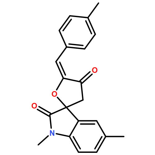 Spiro[furan-2(3H),3'-[3H]indole]-2',4(1'H,5H)-dione, 1',5'-dimethyl-5-[(4-methylphenyl)methylene]-, (5Z)-