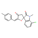 Spiro[furan-2(3H),3'-[3H]indole]-2',4(1'H,5H)-dione, 7'-chloro-1'-methyl-5-[(4-methylphenyl)methylene]-, (5Z)-