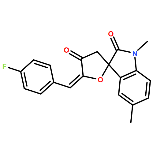 Spiro[furan-2(3H),3'-[3H]indole]-2',4(1'H,5H)-dione, 5-[(4-fluorophenyl)methylene]-1',5'-dimethyl-, (5Z)-