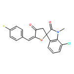 Spiro[furan-2(3H),3'-[3H]indole]-2',4(1'H,5H)-dione, 7'-chloro-5-[(4-fluorophenyl)methylene]-1'-methyl-, (5Z)-