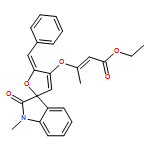 2-Butenoic acid, 3-[[(5Z)-1',2'-dihydro-1'-methyl-2'-oxo-5-(phenylmethylene)spiro[furan-2(5H),3'-[3H]indol]-4-yl]oxy]-, ethyl ester