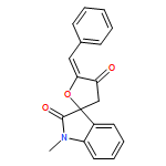Spiro[furan-2(3H),3'-[3H]indole]-2',4(1'H,5H)-dione, 1'-methyl-5-(phenylmethylene)-, (5Z)-(+)-