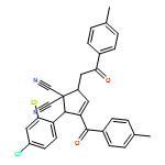 3-Cyclopentene-1,1-dicarbonitrile, 2-(2,4-dichlorophenyl)-3-(4-methylbenzoyl)-5-[2-(4-methylphenyl)-2-oxoethyl]-, (2R,5S)-