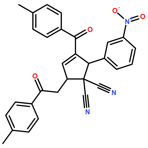 3-Cyclopentene-1,1-dicarbonitrile, 3-(4-methylbenzoyl)-5-[2-(4-methylphenyl)-2-oxoethyl]-2-(3-nitrophenyl)-, (2R,5S)-