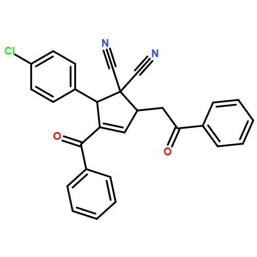 3-Cyclopentene-1,1-dicarbonitrile, 3-benzoyl-2-(4-chlorophenyl)-5-(2-oxo-2-phenylethyl)-, (2R,5S)-