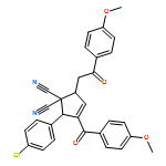 3-Cyclopentene-1,1-dicarbonitrile, 2-(4-chlorophenyl)-3-(4-methoxybenzoyl)-5-[2-(4-methoxyphenyl)-2-oxoethyl]-, (2R,5S)-