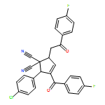 3-Cyclopentene-1,1-dicarbonitrile, 2-(4-chlorophenyl)-3-(4-fluorobenzoyl)-5-[2-(4-fluorophenyl)-2-oxoethyl]-, (2R,5S)-