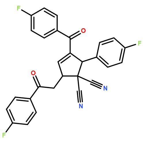3-Cyclopentene-1,1-dicarbonitrile, 3-(4-fluorobenzoyl)-2-(4-fluorophenyl)-5-[2-(4-fluorophenyl)-2-oxoethyl]-, (2R,5S)-
