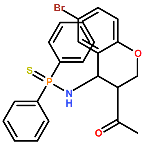 Phosphinothioic amide, N-[(3R,4S)-3-acetyl-6-bromo-3,4-dihydro-2H-1-benzopyran-4-yl]-P,P-diphenyl-, rel-