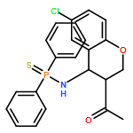 Phosphinothioic amide, N-[(3R,4R)-3-acetyl-6-chloro-3,4-dihydro-2H-1-benzopyran-4-yl]-P,P-diphenyl-, rel-