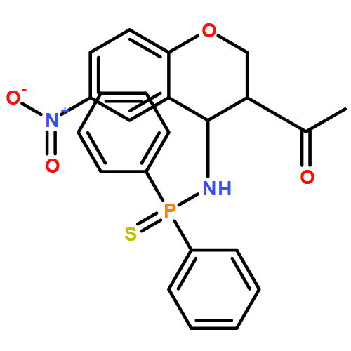 Phosphinothioic amide, N-[(3R,4R)-3-acetyl-3,4-dihydro-6-nitro-2H-1-benzopyran-4-yl]-P,P-diphenyl-, rel-