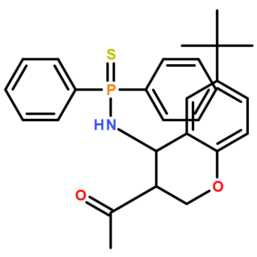 Phosphinothioic amide, N-[(3R,4S)-3-acetyl-6-(1,1-dimethylethyl)-3,4-dihydro-2H-1-benzopyran-4-yl]-P,P-diphenyl-, rel-