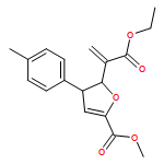 2-Furanacetic acid, 2,3-dihydro-5-(methoxycarbonyl)-α-methylene-3-(4-methylphenyl)-, ethyl ester, (2R,3S)-rel-