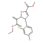 2-Furanacetic acid, 3-(2,4-dichlorophenyl)-2,3-dihydro-5-(methoxycarbonyl)-α-methylene-, ethyl ester, (2R,3S)-rel-