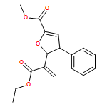 2-Furanacetic acid, 2,3-dihydro-5-(methoxycarbonyl)-α-methylene-3-phenyl-, ethyl ester, (2R,3S)-rel-