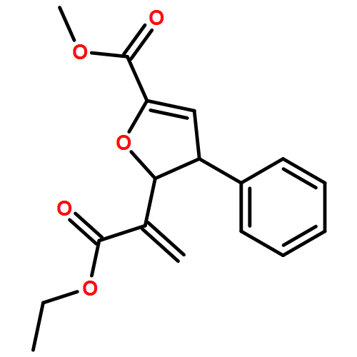 2-Furanacetic acid, 2,3-dihydro-5-(methoxycarbonyl)-α-methylene-3-phenyl-, ethyl ester, (2R,3S)-rel-