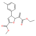 2-Furanacetic acid, 2,3-dihydro-5-(methoxycarbonyl)-α-methylene-3-(3-methylphenyl)-, ethyl ester, (2R,3S)-rel-