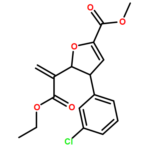 2-Furanacetic acid, 3-(3-chlorophenyl)-2,3-dihydro-5-(methoxycarbonyl)-α-methylene-, ethyl ester, (2R,3S)-rel-