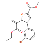 2-Furanacetic acid, 3-(3-bromophenyl)-2,3-dihydro-5-(methoxycarbonyl)-α-methylene-, ethyl ester, (2R,3S)-rel-