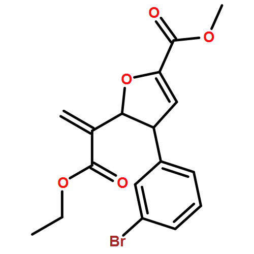 2-Furanacetic acid, 3-(3-bromophenyl)-2,3-dihydro-5-(methoxycarbonyl)-α-methylene-, ethyl ester, (2R,3S)-rel-