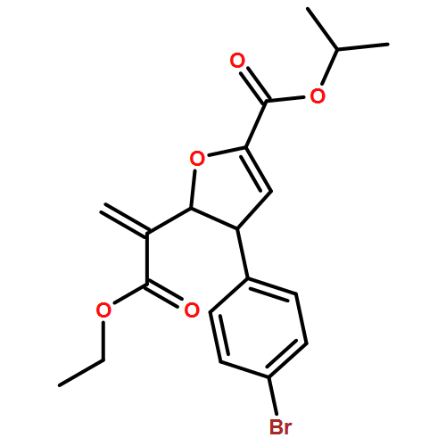 2-Furanacetic acid, 3-(4-bromophenyl)-2,3-dihydro-α-methylene-5-[(1-methylethoxy)carbonyl]-, ethyl ester, (2R,3S)-rel-