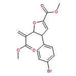 2-Furanacetic acid, 3-(4-bromophenyl)-2,3-dihydro-5-(methoxycarbonyl)-α-methylene-, methyl ester, (2R,3S)-rel-