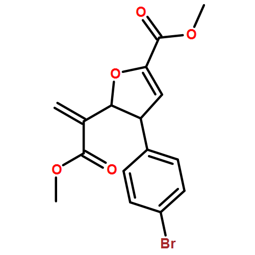 2-Furanacetic acid, 3-(4-bromophenyl)-2,3-dihydro-5-(methoxycarbonyl)-α-methylene-, methyl ester, (2R,3S)-rel-