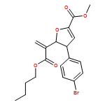 2-Furanacetic acid, 3-(4-bromophenyl)-2,3-dihydro-5-(methoxycarbonyl)-α-methylene-, butyl ester, (2R,3S)-rel-
