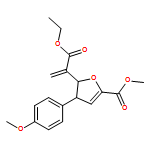 2-Furanacetic acid, 2,3-dihydro-5-(methoxycarbonyl)-3-(4-methoxyphenyl)-α-methylene-, ethyl ester, (2R,3S)-rel-