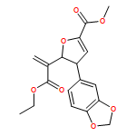 2-Furanacetic acid, 3-(1,3-benzodioxol-5-yl)-2,3-dihydro-5-(methoxycarbonyl)-α-methylene-, ethyl ester, (2R,3S)-rel-