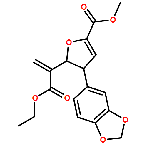 2-Furanacetic acid, 3-(1,3-benzodioxol-5-yl)-2,3-dihydro-5-(methoxycarbonyl)-α-methylene-, ethyl ester, (2R,3S)-rel-