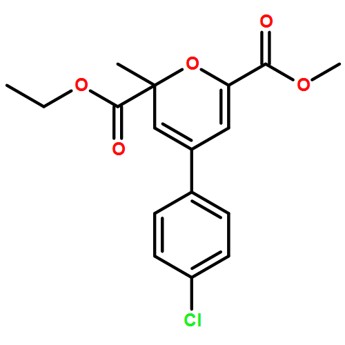 2H-Pyran-2,6-dicarboxylic acid, 4-(4-chlorophenyl)-2-methyl-, 2-ethyl 6-methyl ester
