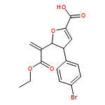 2-Furanacetic acid, 3-(4-bromophenyl)-5-carboxy-2,3-dihydro-α-methylene-, 2-ethyl ester, (2R,3S)-rel-