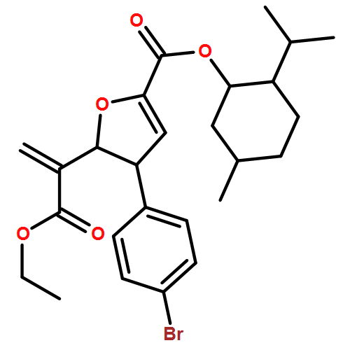 2-Furanacetic acid, 3-(4-bromophenyl)-2,3-dihydro-α-methylene-5-[[[(1R,2S,5R)-5-methyl-2-(1-methylethyl)cyclohexyl]oxy]carbonyl]-, ethyl ester, (2R,3R)-rel-