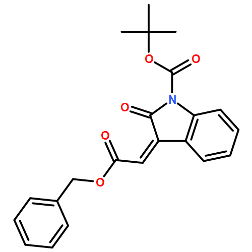 1H-Indole-1-carboxylic acid, 2,3-dihydro-2-oxo-3-[2-oxo-2-(phenylmethoxy)ethylidene]-, 1,1-dimethylethyl ester