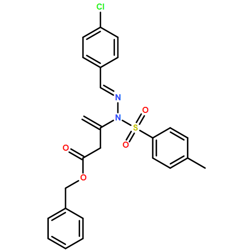 3-Butenoic acid, 3-[(2E)-2-[(4-chlorophenyl)methylene]-1-[(4-methylphenyl)sulfonyl]hydrazinyl]-, phenylmethyl ester