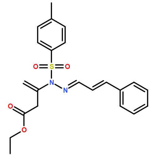3-Butenoic acid, 3-[(2E)-1-[(4-methylphenyl)sulfonyl]-2-[(2E)-3-phenyl-2-propen-1-ylidene]hydrazinyl]-, ethyl ester